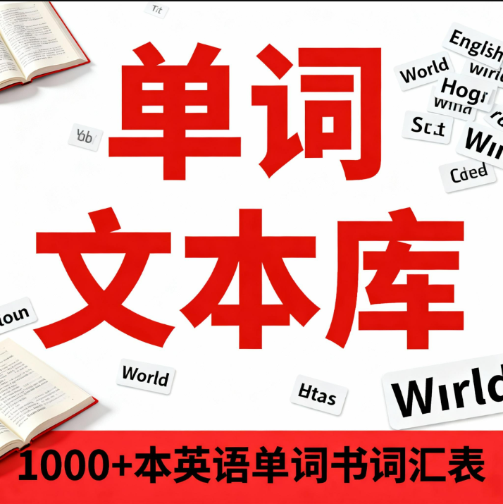 【单词文本库】1000+本单词书单词表，多格式多版本，全网最全整理，B站最全单词库
